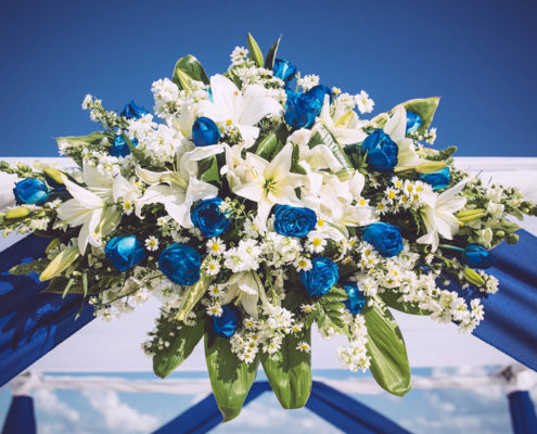 wedding bouquet flowers at destination wedding in Mexico