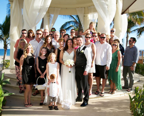 wedding party portrait in Cabo