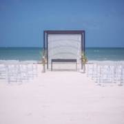 destination wedding planner beach ceremony setup
